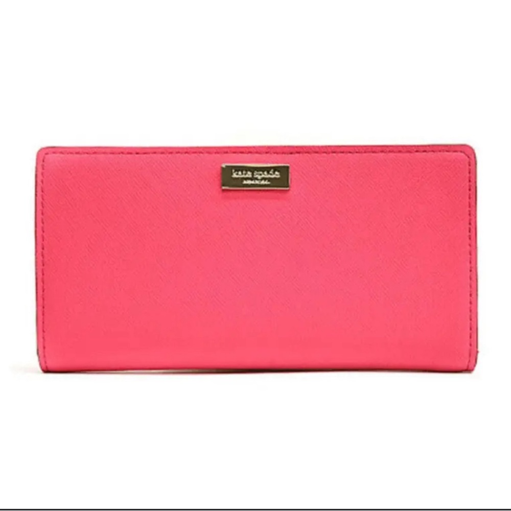 KATE SPADE NEW‎ YORK SAFFIANO WALLET NEWBURY LANE STACY GERANIUM